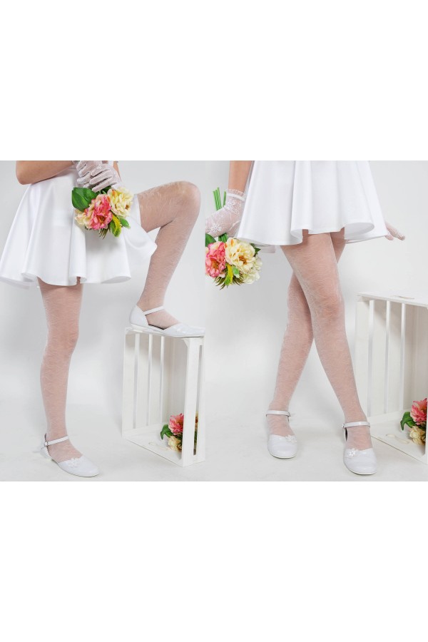 Eleganckie rajstopy komunijne - Suzi motyw 2 - obraz 5