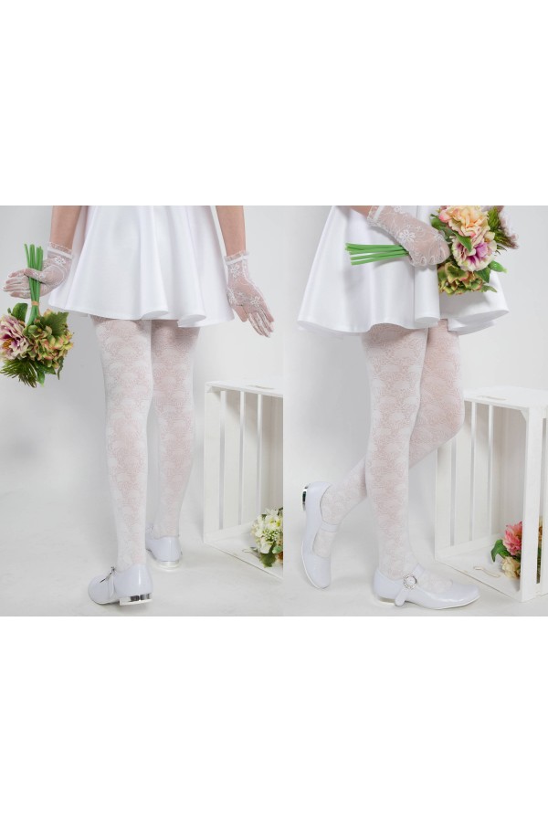 Eleganckie rajstopy komunijne - Zuzanna ocieplające - obraz 5