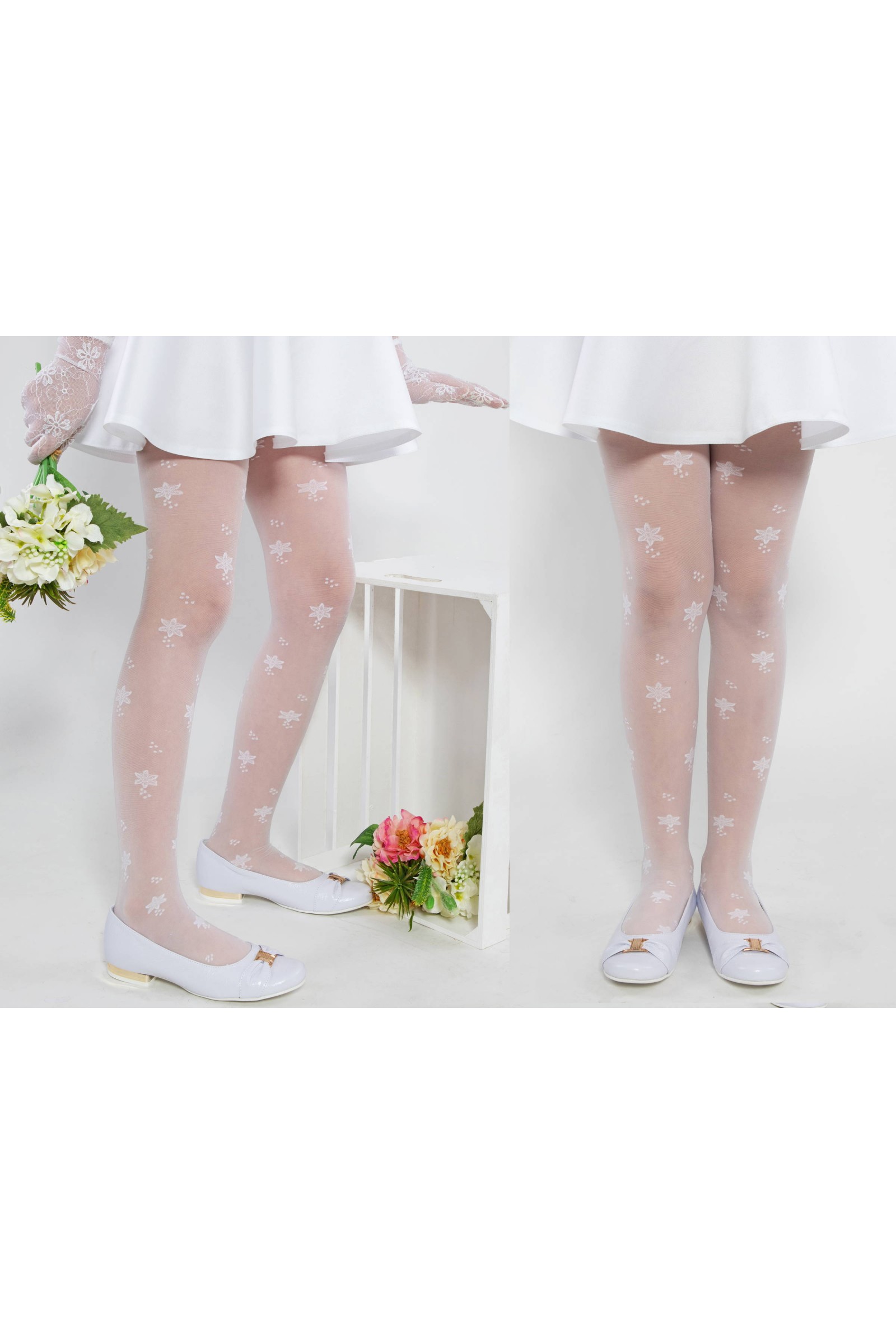 Eleganckie rajstopy komunijne - Sara G - obraz 4