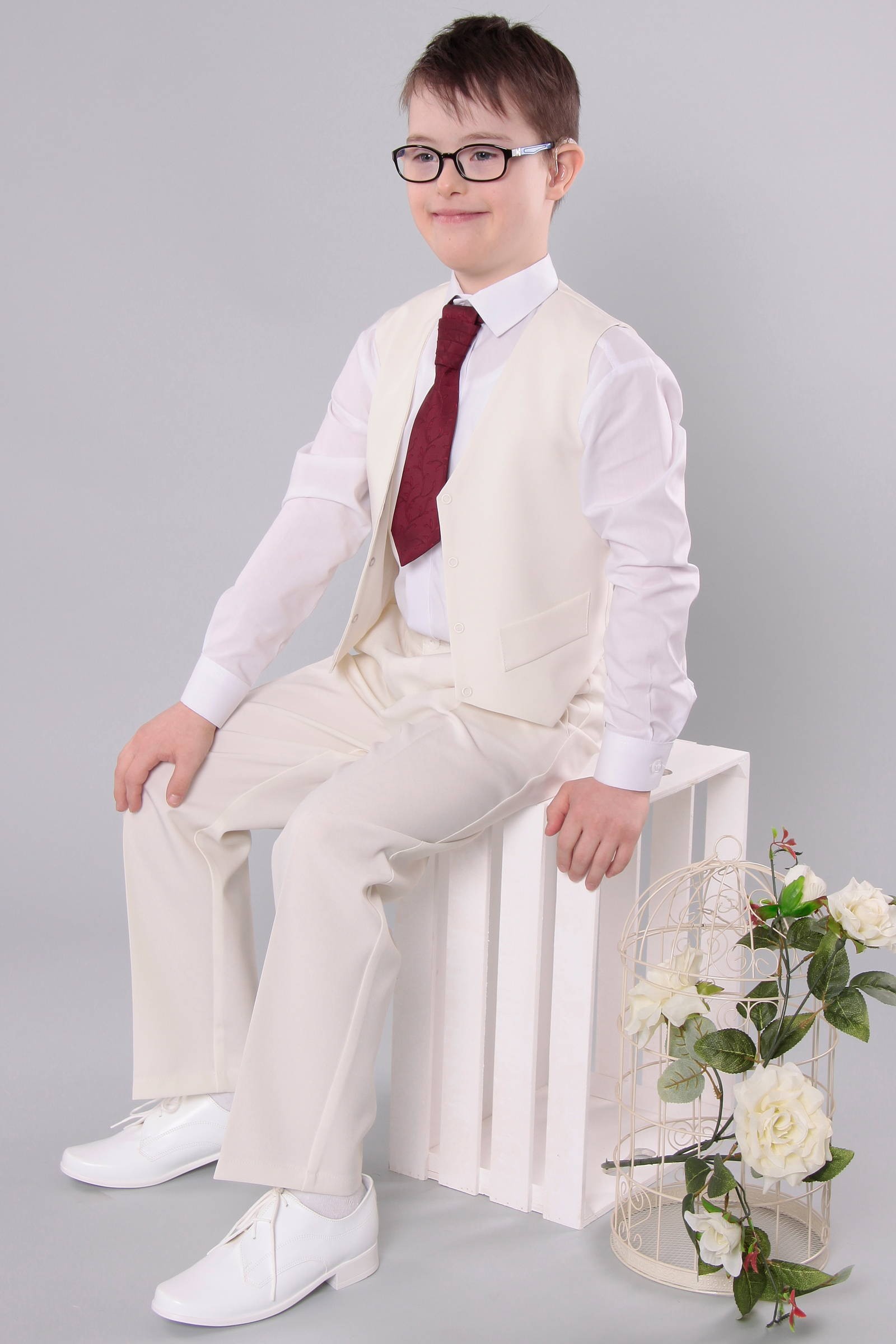 Garnitur komunijny - Komplet UK-GR/3 kremowy - obraz 0