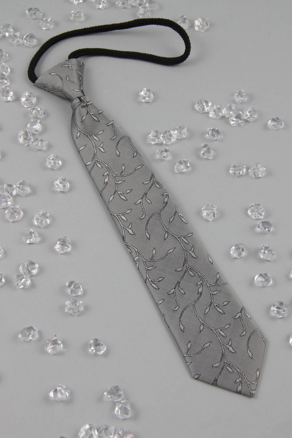 Krawat komunijny UK-Kgr-grafitowy - obraz 1