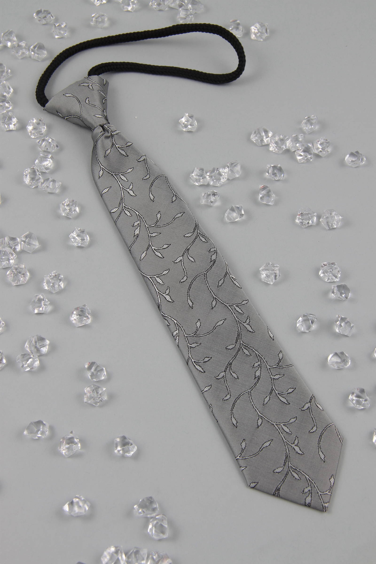 Krawat komunijny UK-Kgr-grafitowy - obraz 1