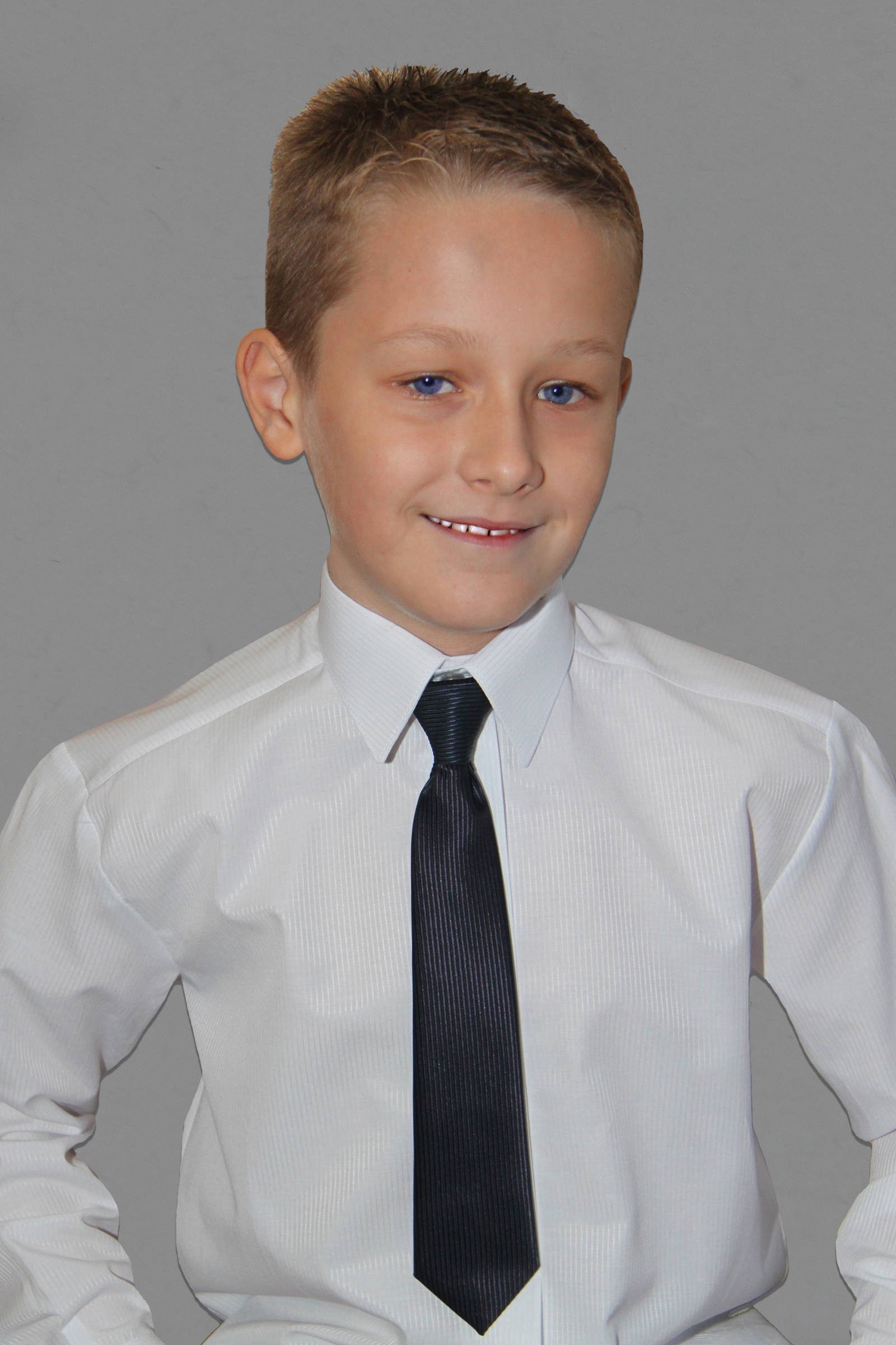 Krawat komunijny UK-Ks-stalowy - obraz 0