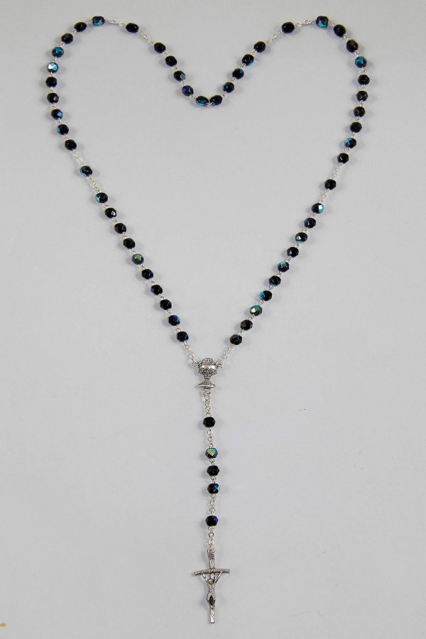 Różaniec komunijny - kryształ hematyt UK-KH - obraz 3