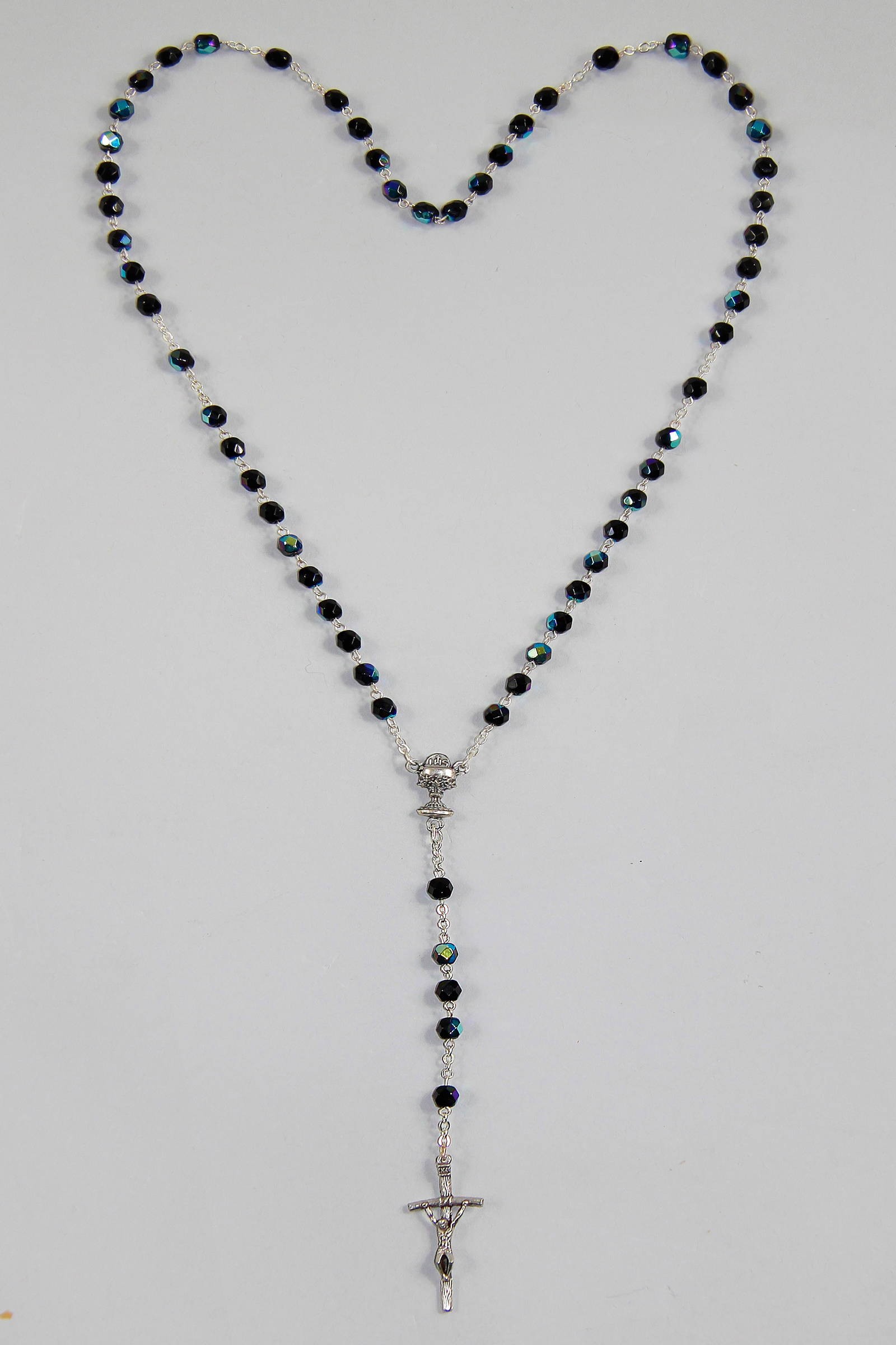 Różaniec komunijny - kryształ hematyt UK-KH - obraz 3