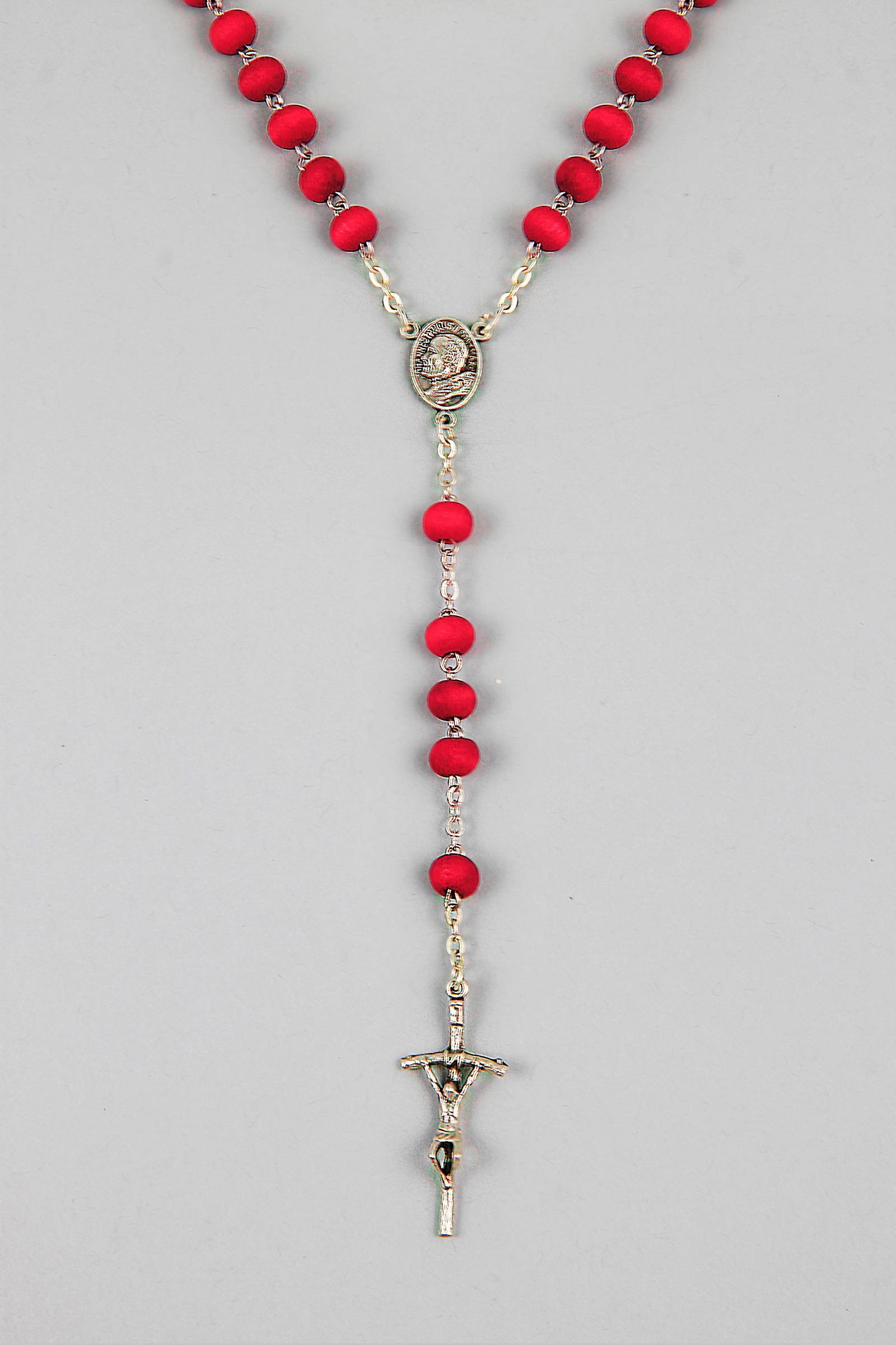 Różaniec komunijny - pachnący czerwony UK-ZC - obraz 3