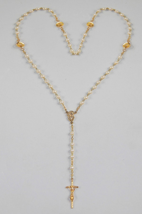 Różaniec komunijny - perełka złota UK-PZ - obraz 2