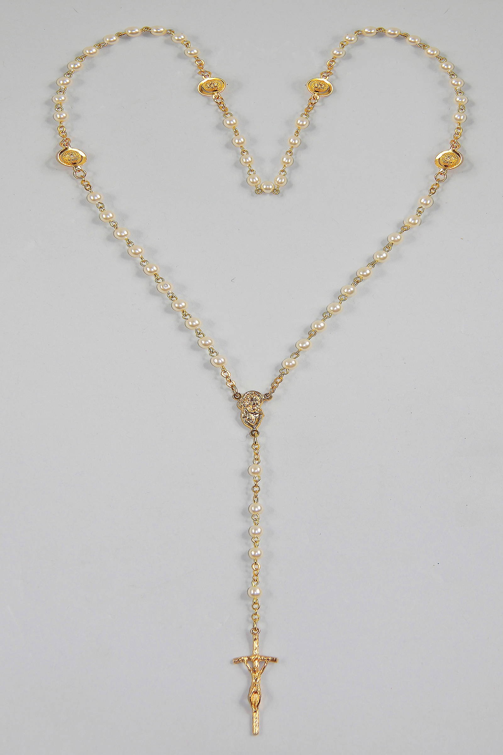 Różaniec komunijny - perełka złota UK-PZ - obraz 2