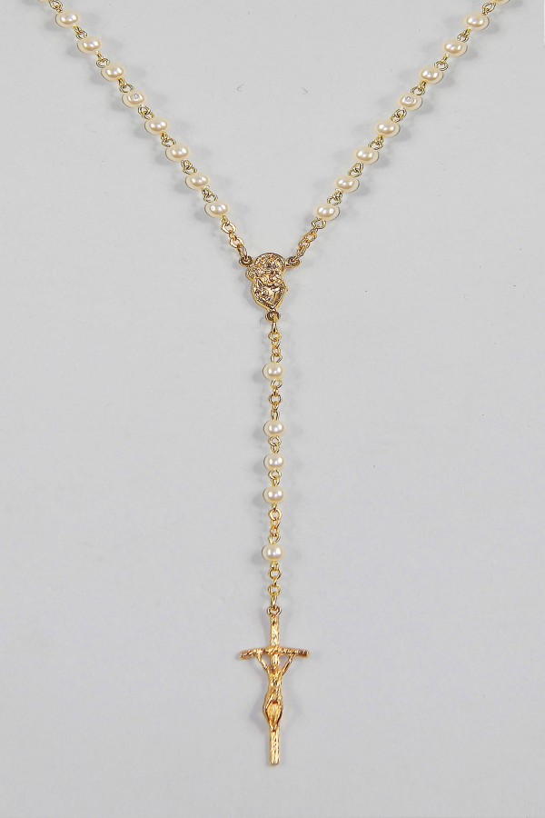 Różaniec komunijny - perełka złota UK-PZ - obraz 3