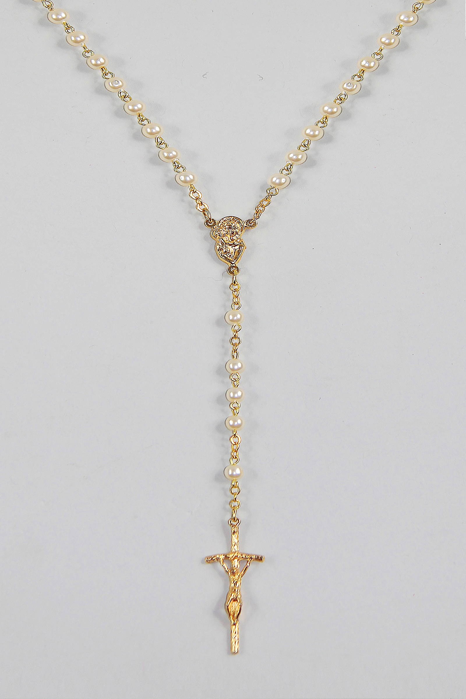 Różaniec komunijny - perełka złota UK-PZ - obraz 3