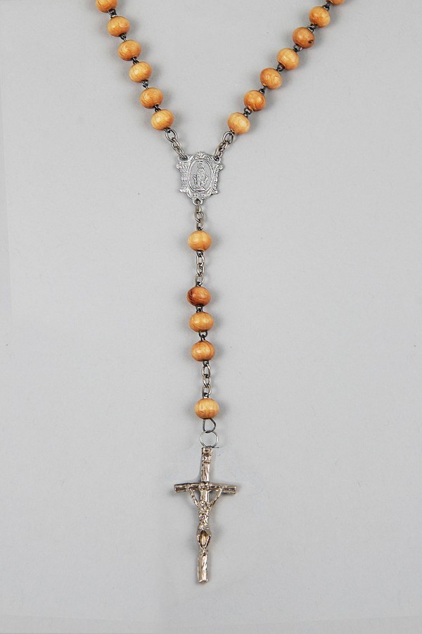 Różaniec komunijny - drewniany jasny UK-DJ - obraz 3