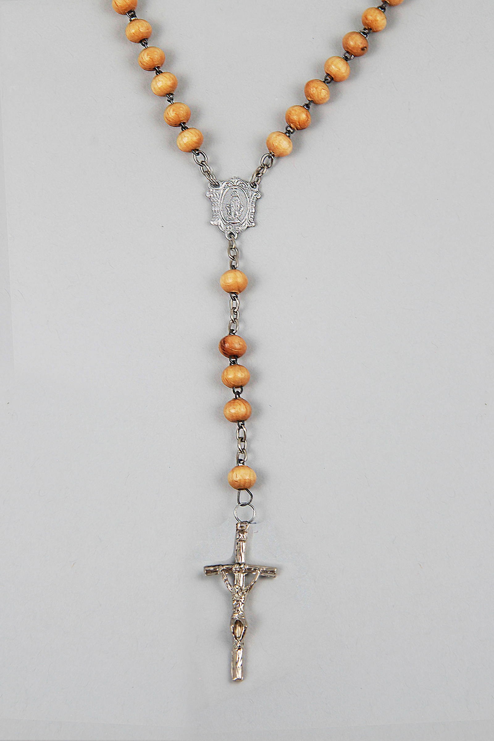 Różaniec komunijny - drewniany jasny UK-DJ - obraz 3