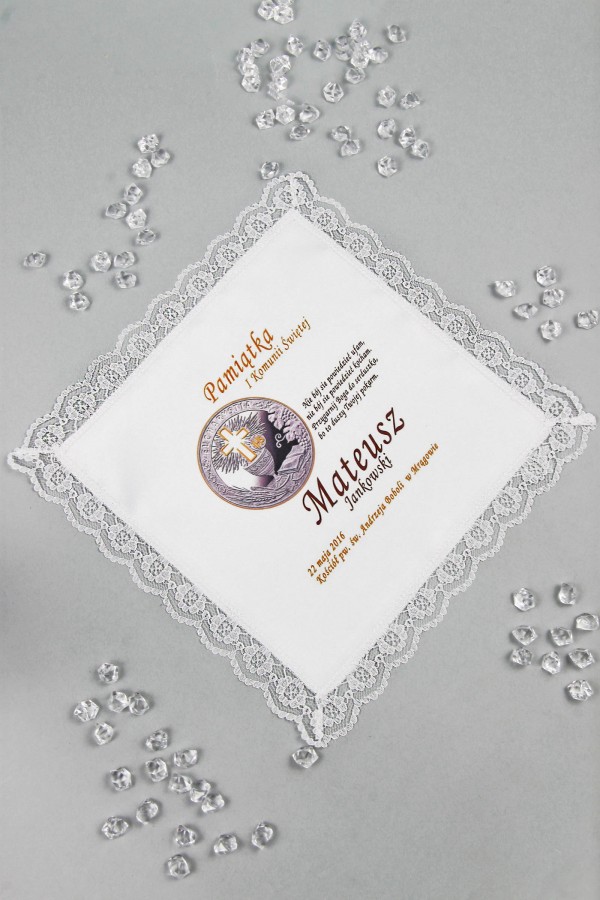 Chusteczka komunijna z grafiką personalizowana UK-CHGI 1 - obraz 1