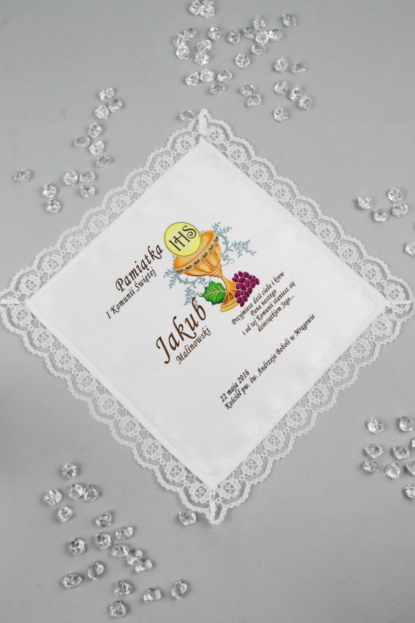 Chusteczka komunijna z grafiką personalizowana UK-CHGI 2 - obraz 1