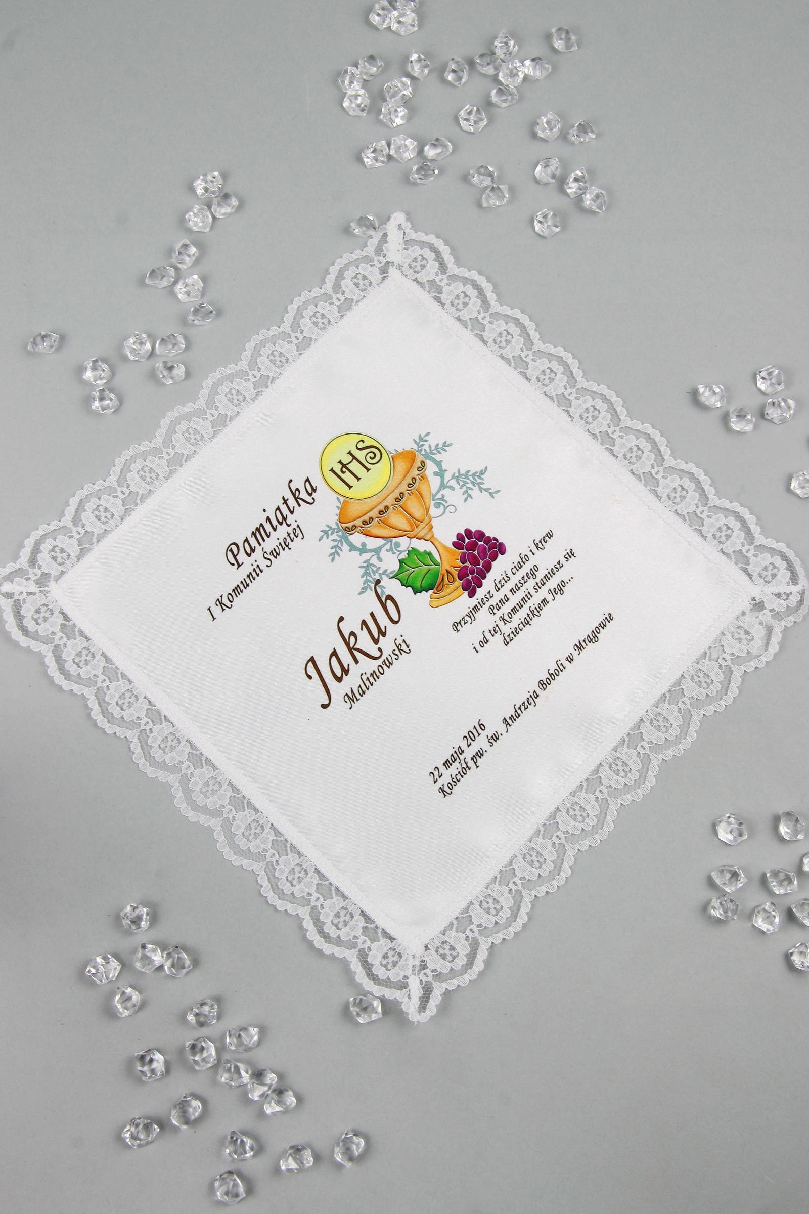 Chusteczka komunijna z grafiką personalizowana UK-CHGI 2 - obraz 1