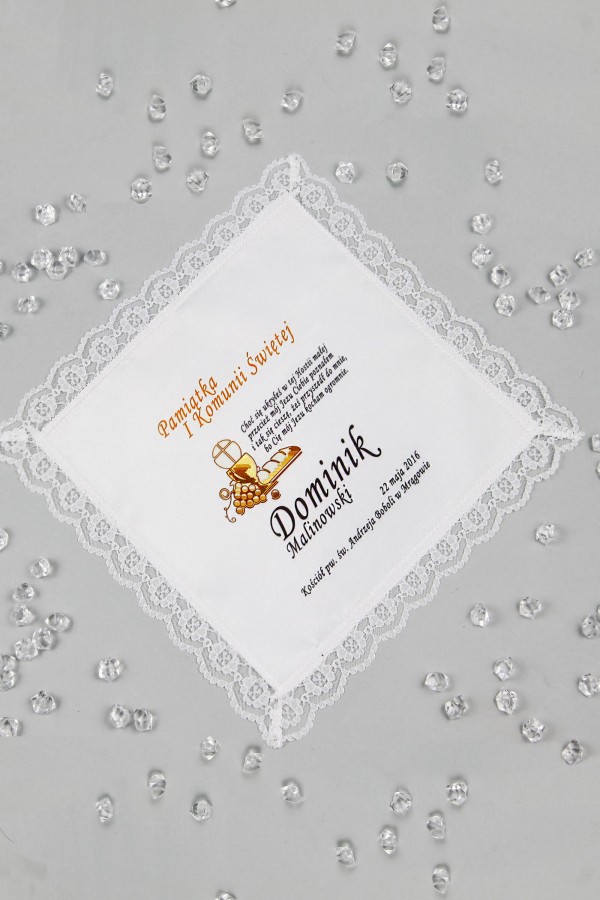 Chusteczka komunijna z grafiką personalizowana UK-CHGI 4 - obraz 1