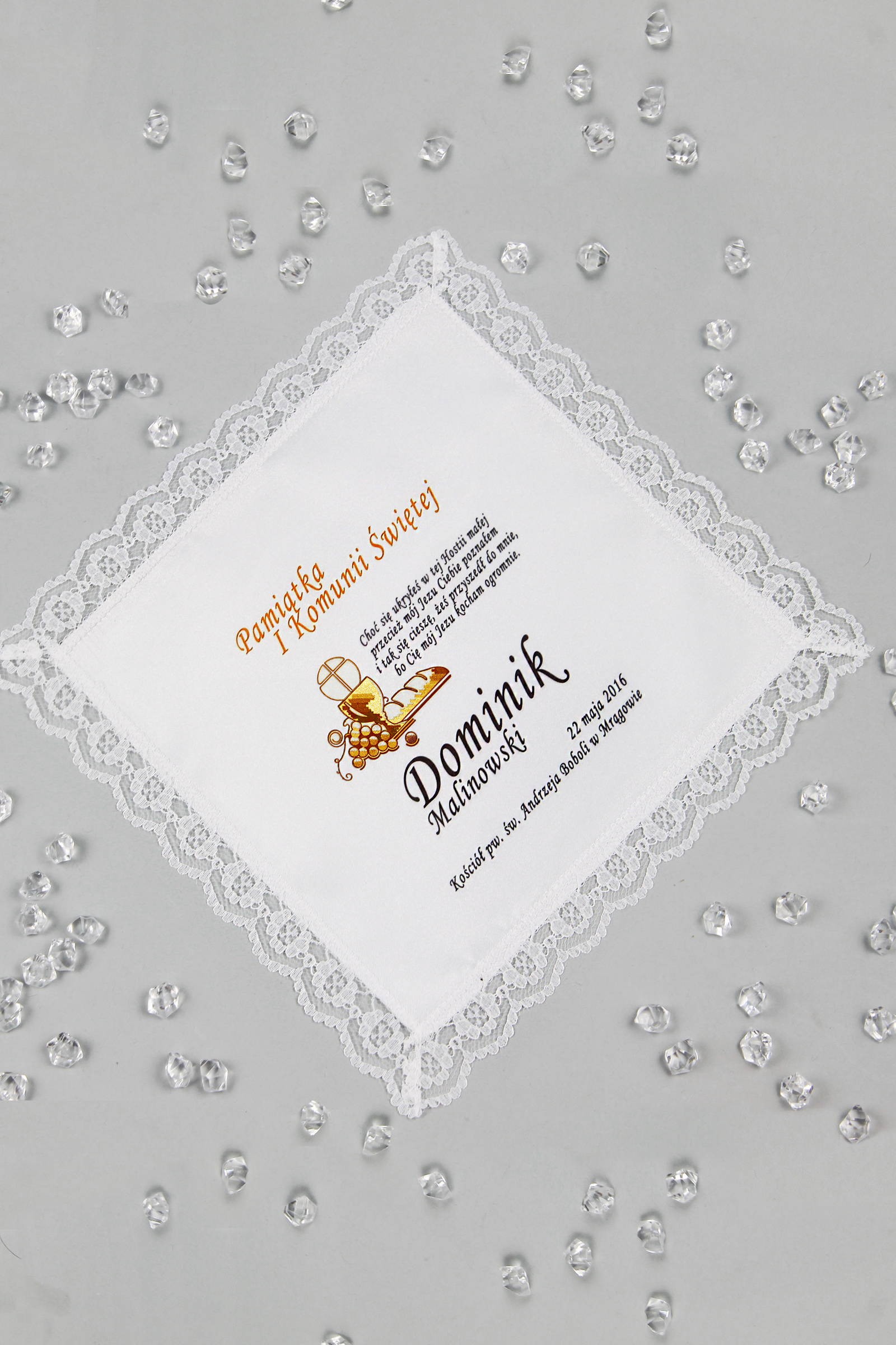 Chusteczka komunijna z grafiką personalizowana UK-CHGI 4 - obraz 1