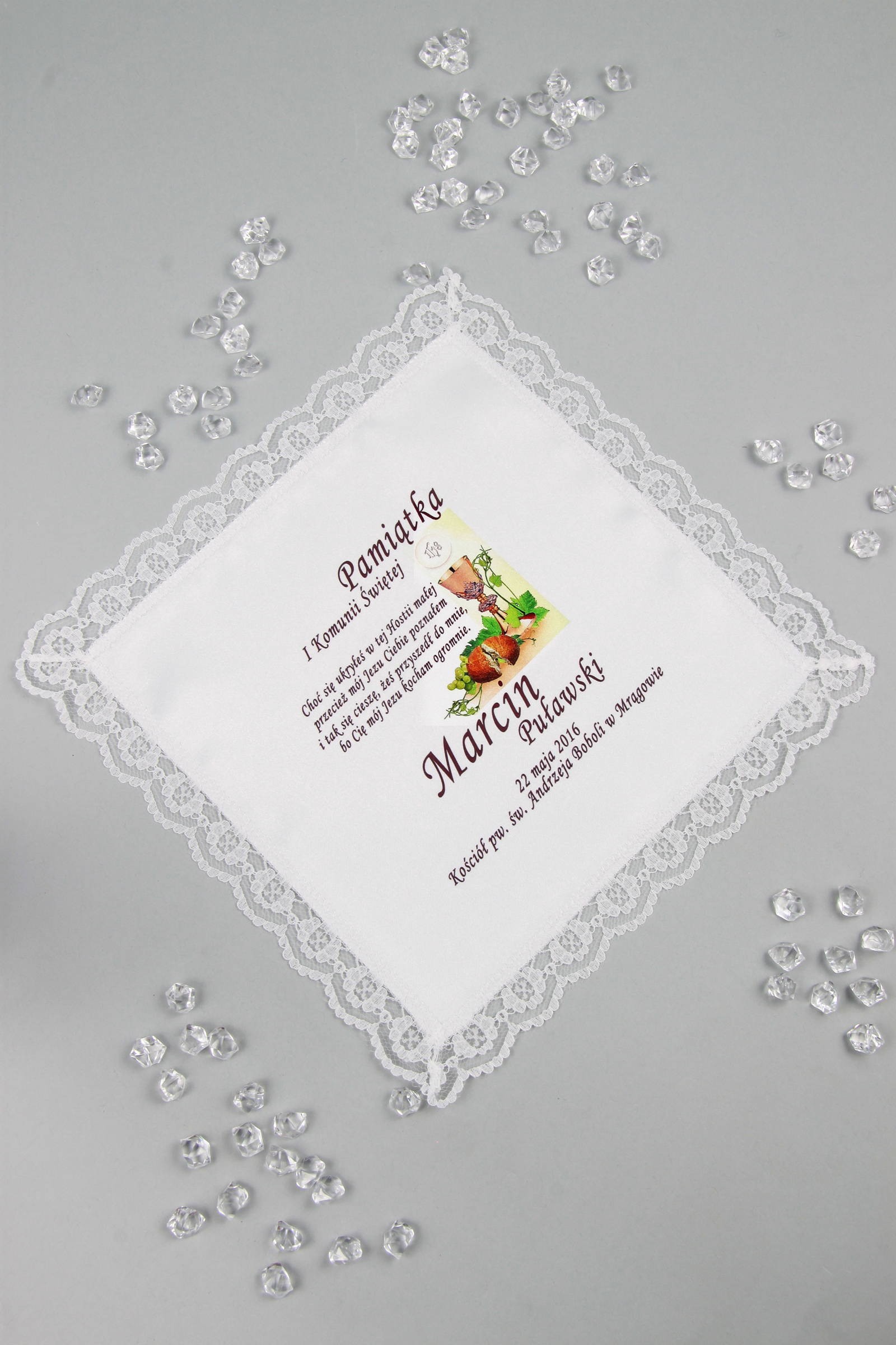 Chusteczka komunijna z grafiką personalizowana UK-CHGI 5 - obraz 1