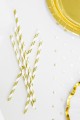 Dekoracje komunijne - biało-złote słomki - obraz 0