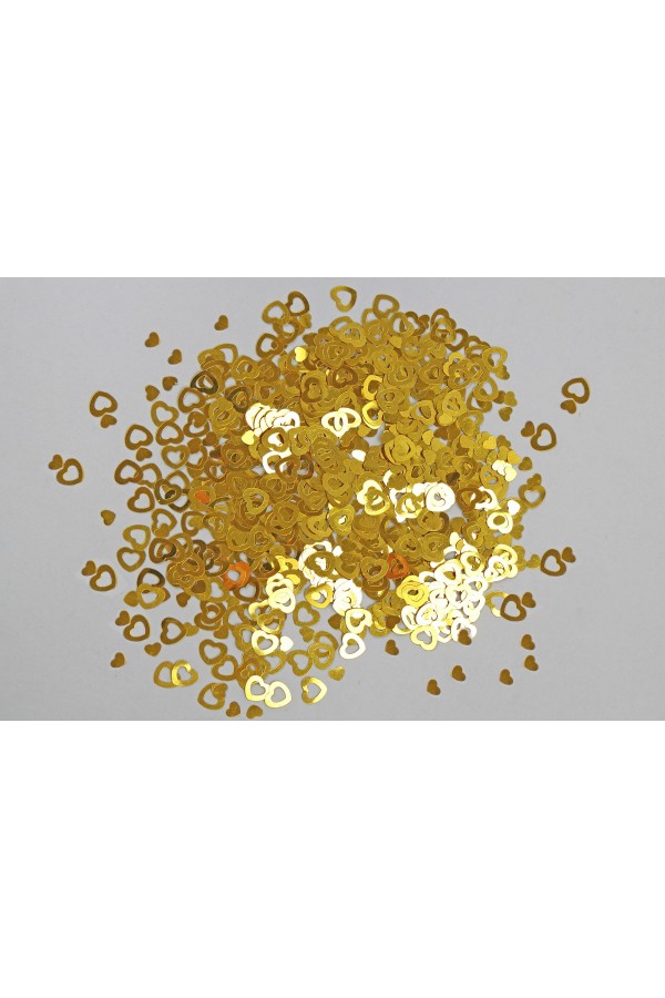 Komunijne ozdoby stołu - confetti złote serca - obraz 1