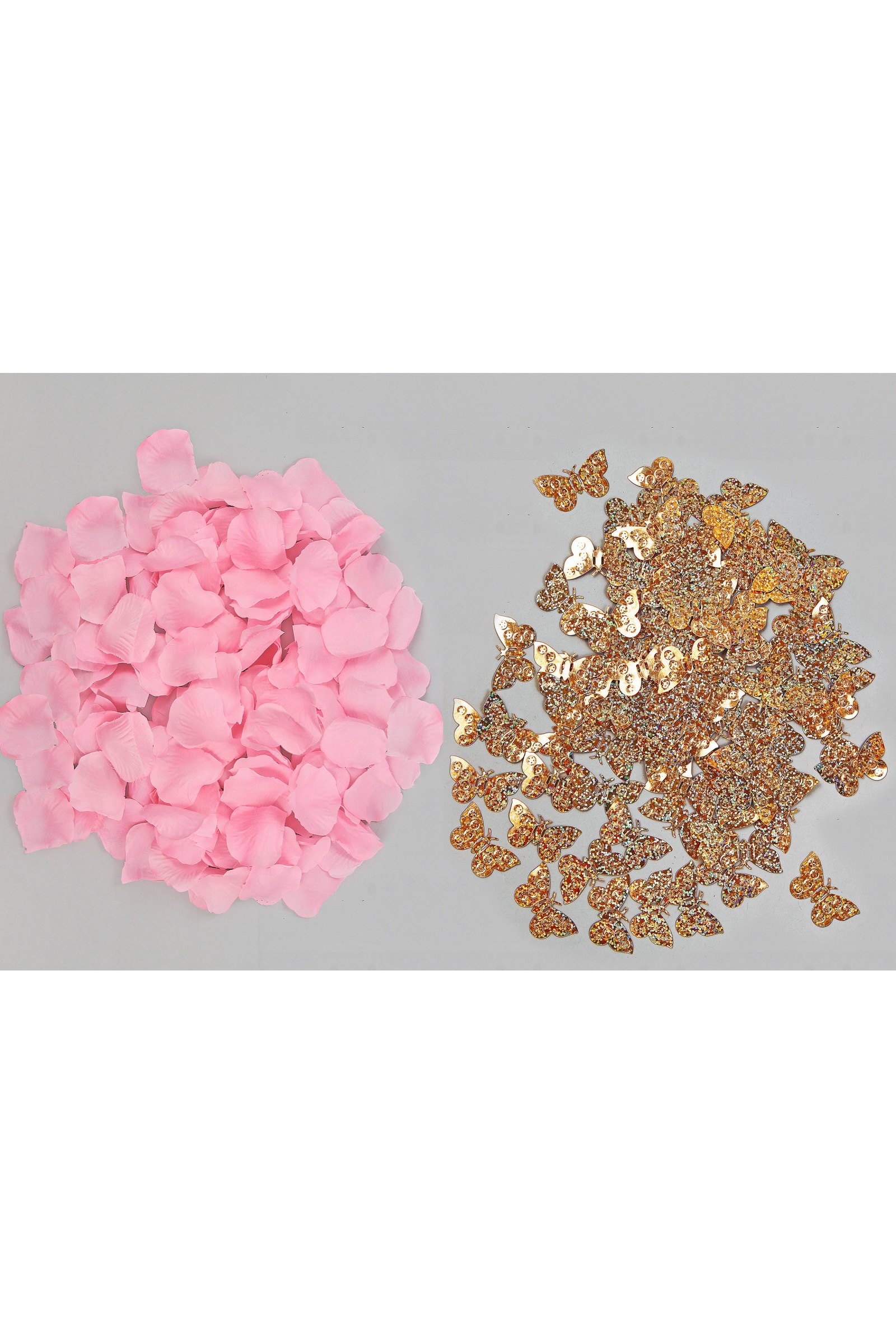 Komunijne ozdoby stołu - zestaw motyle i płatki róż - obraz 3