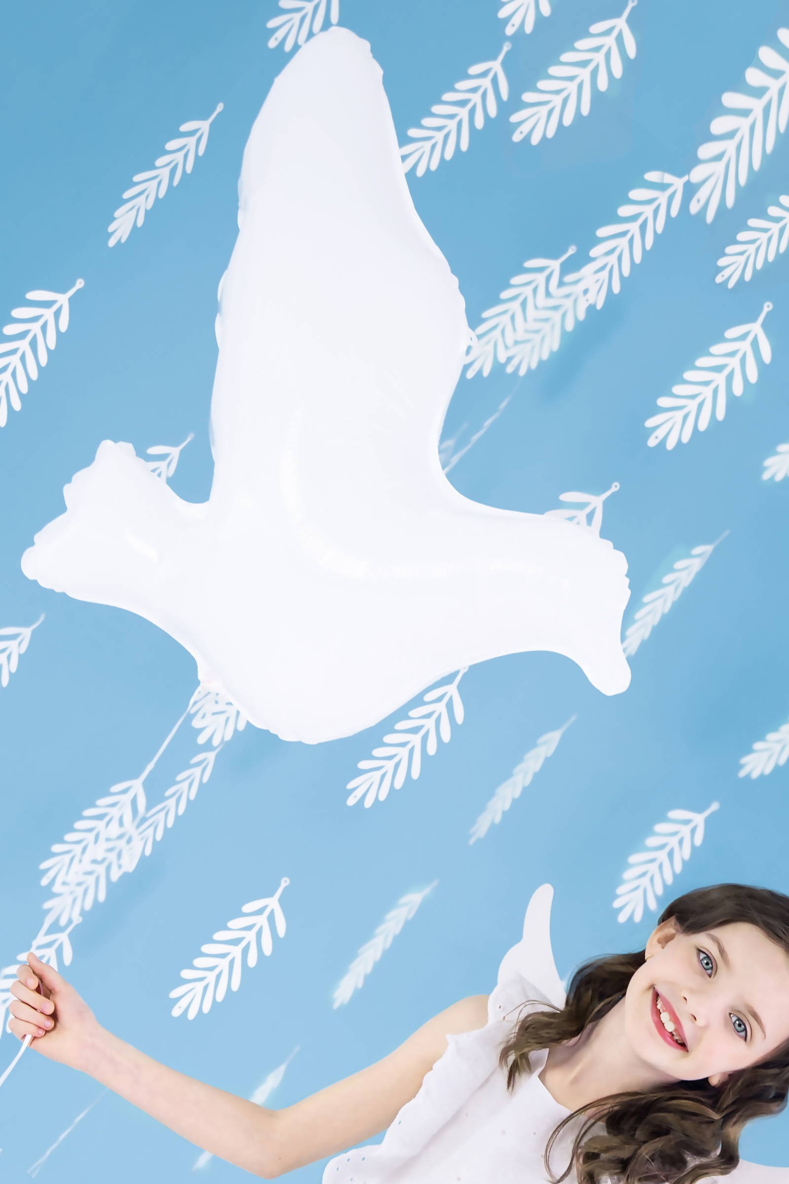 Balon komunijny - gołąbek - obraz 1