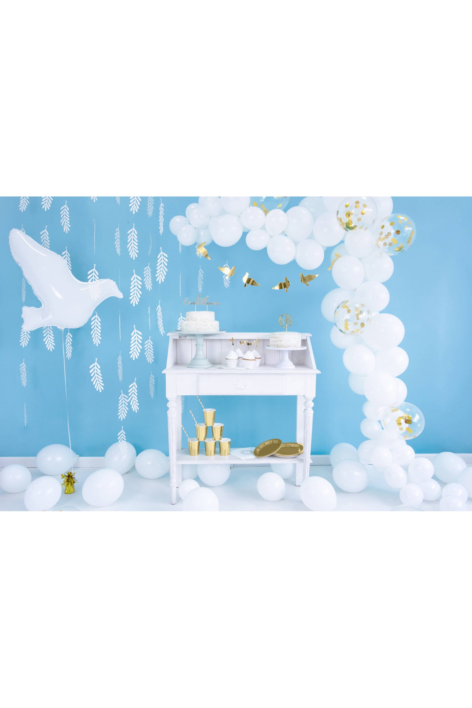 Balon komunijny - gołąbek - obraz 0