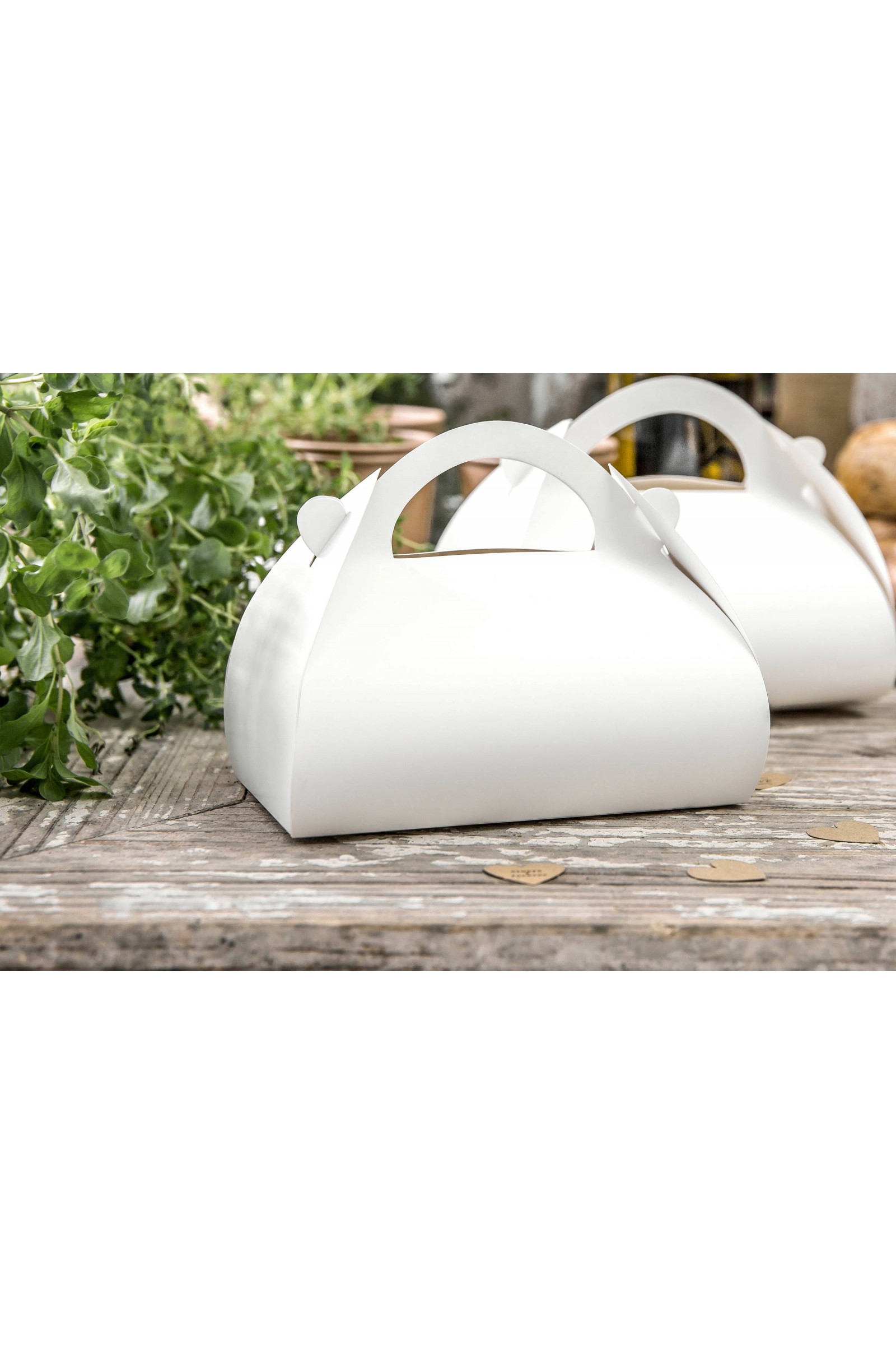 Białe pudełko kuferek na ciasto - obraz 2