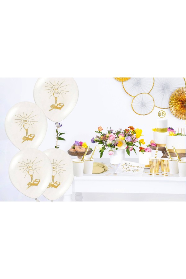 Komunijne balony - białe - obraz 3