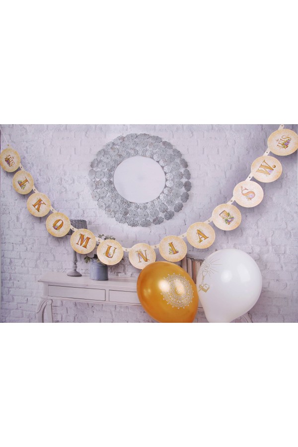 Komunijny baner - złoty - obraz 1