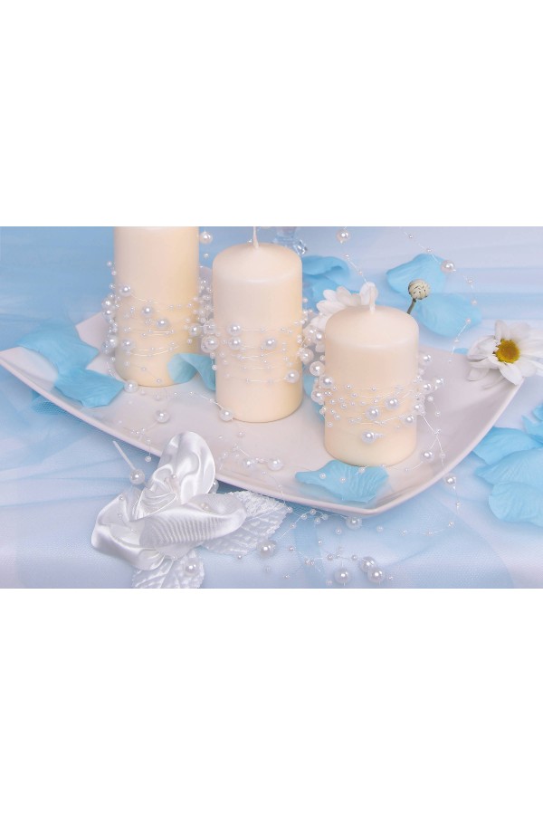 Biała perełka w girlandzie komunijnej - obraz 2