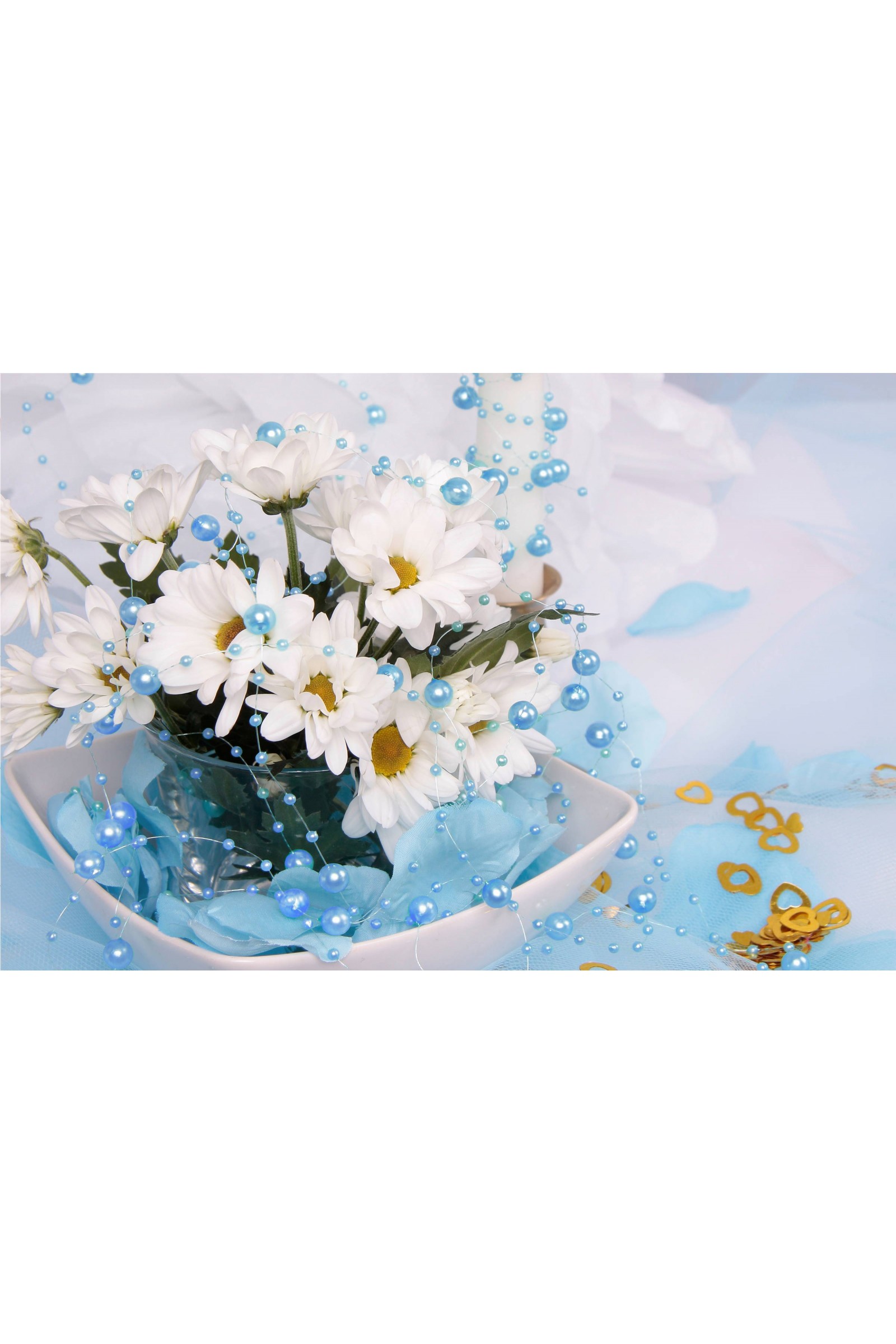 Niebieska perełka w girlandzie komunijnej - obraz 2