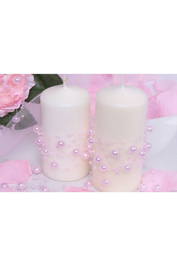 Różowa perełka w girlandzie komunijnej - obraz 2