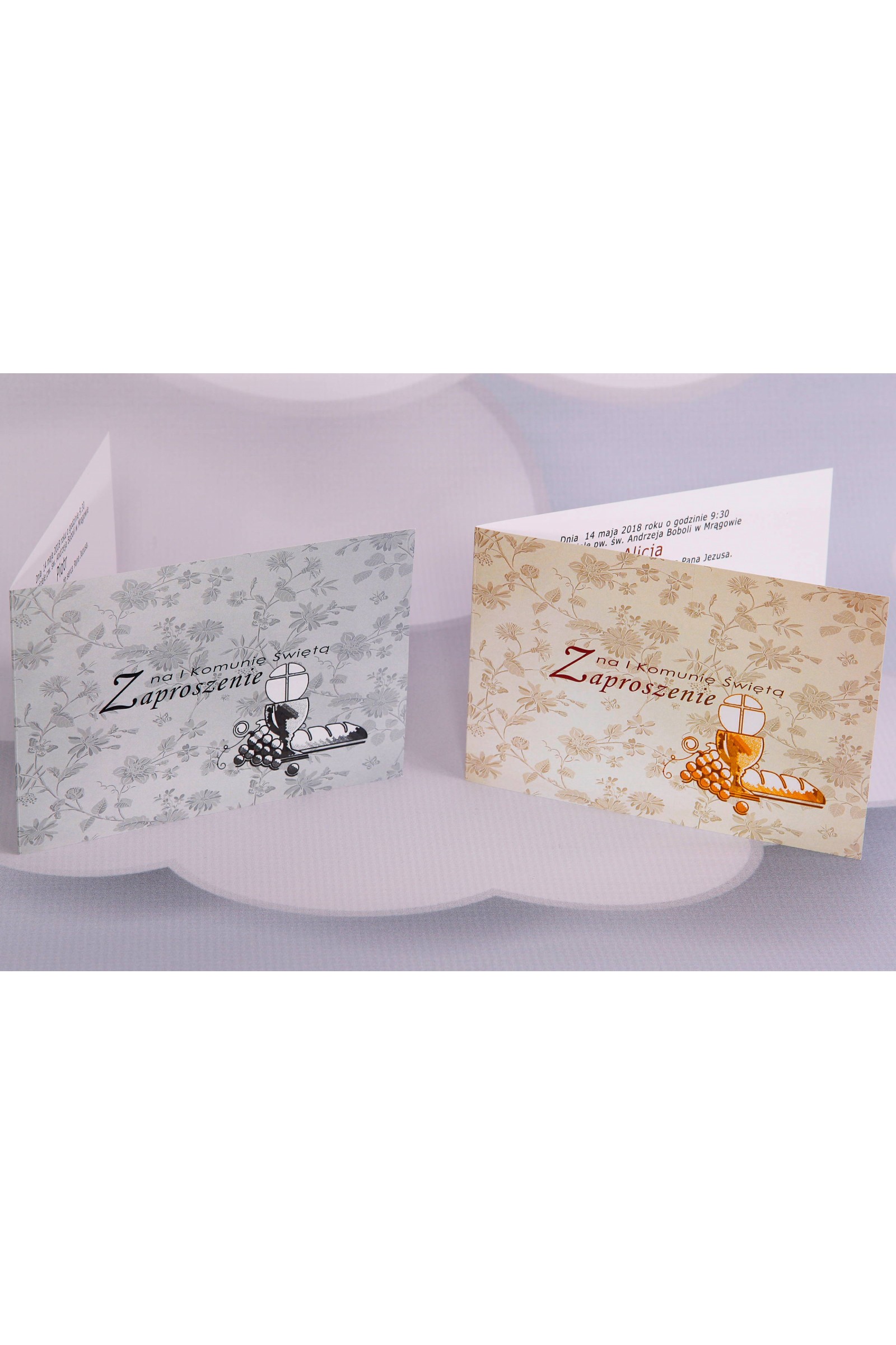 Personalizowane zaproszenia komunijne popularne - Chleb 1 (a,b) - obraz 1