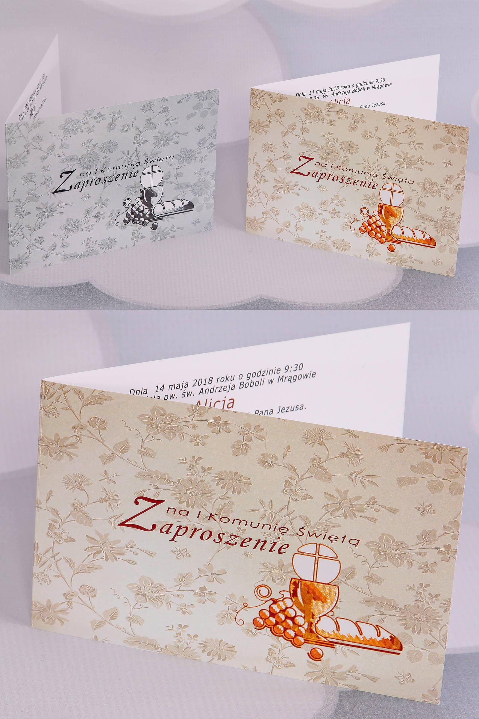 Personalizowane zaproszenia komunijne popularne - Chleb 1 (a,b) - obraz 0