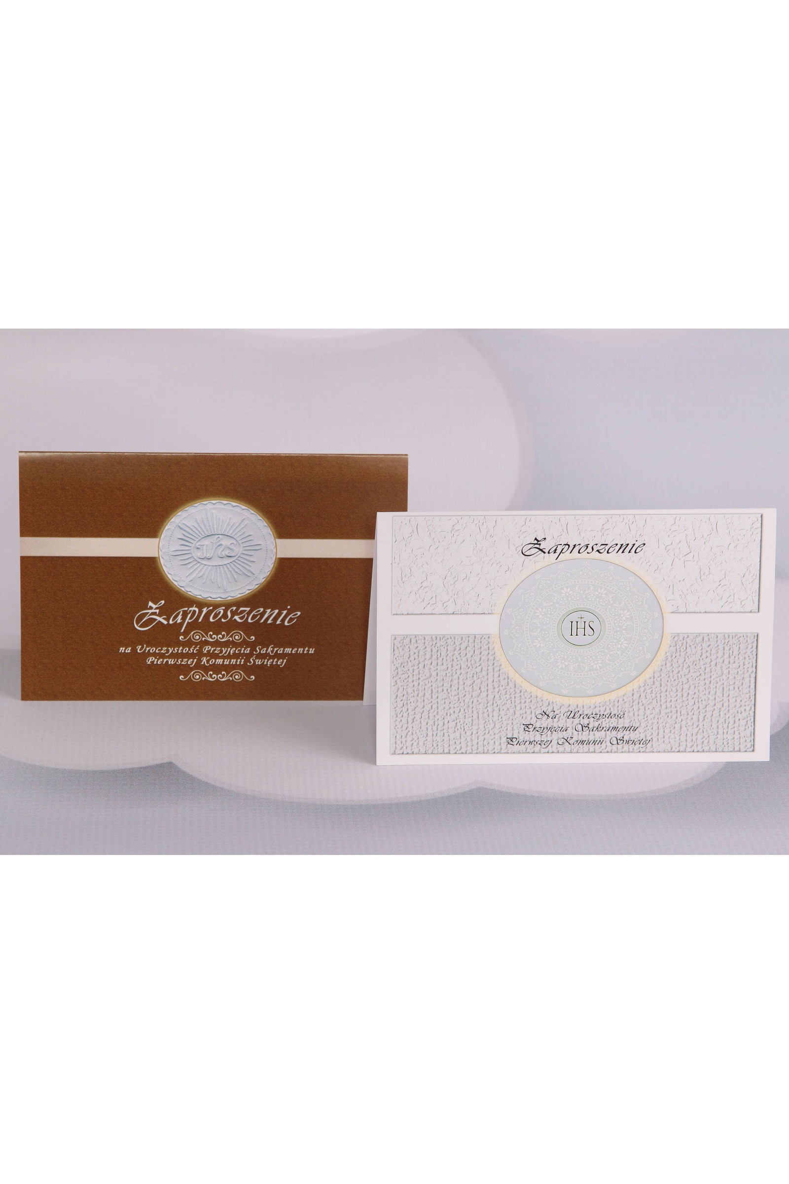 Personalizowane zaproszenia komunijne popularne - Hostia 1 (a,b) - obraz 1