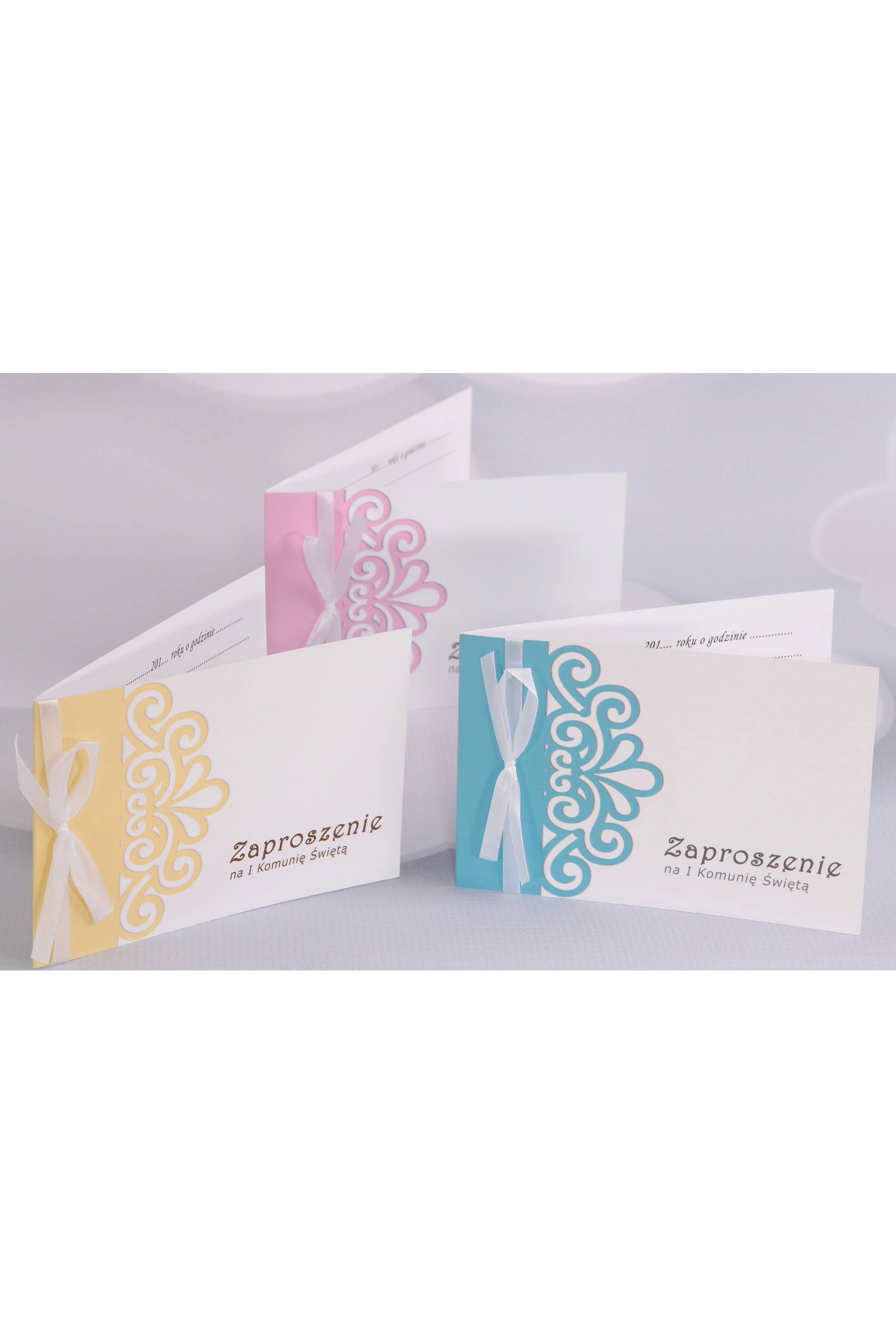 Personalizowane zaproszenia komunijne popularne - Ornament 1 (a,b,c) - obraz 1