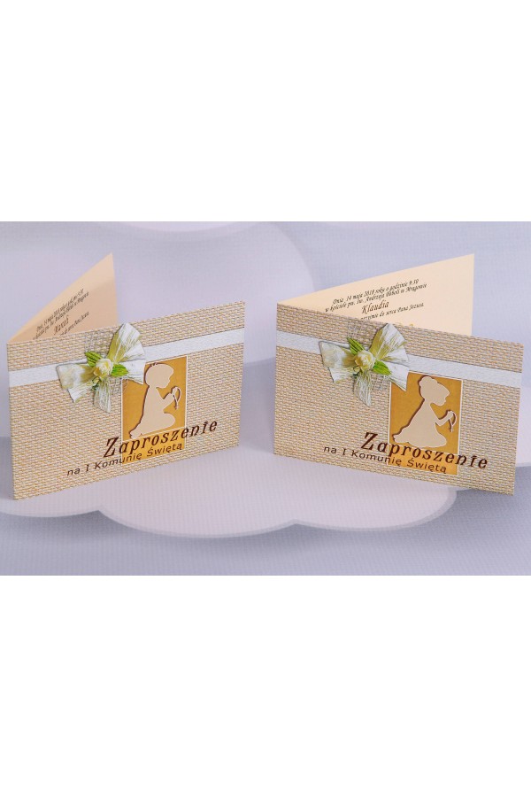 Personalizowane zaproszenia komunijne popularne - Płótno 1 (a,c) - obraz 1