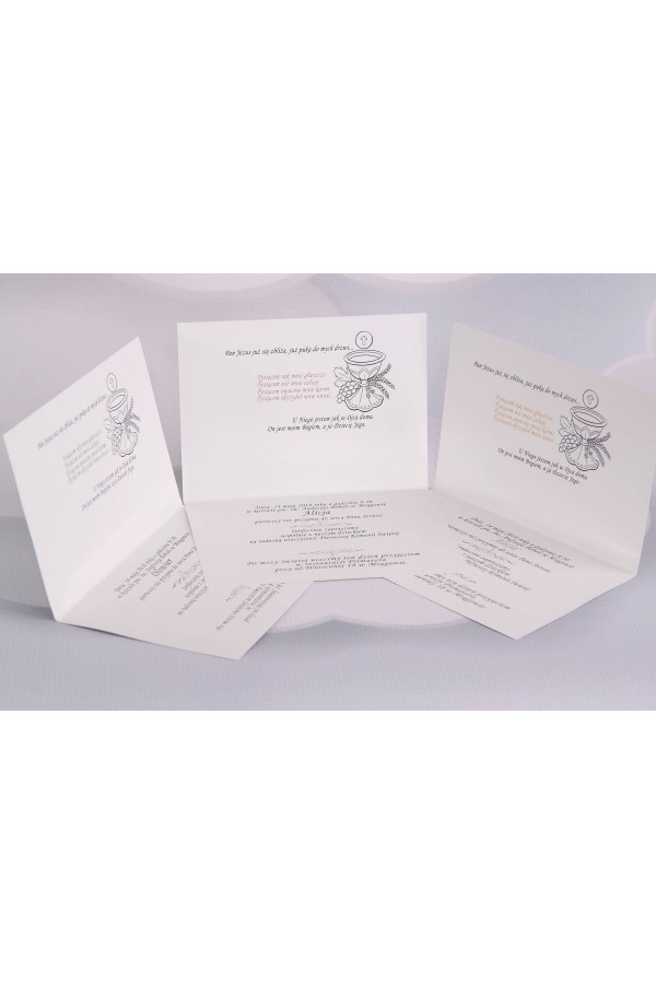 Personalizowane zaproszenia komunijne popularne - Płótno 4 (a,b,c) - obraz 3