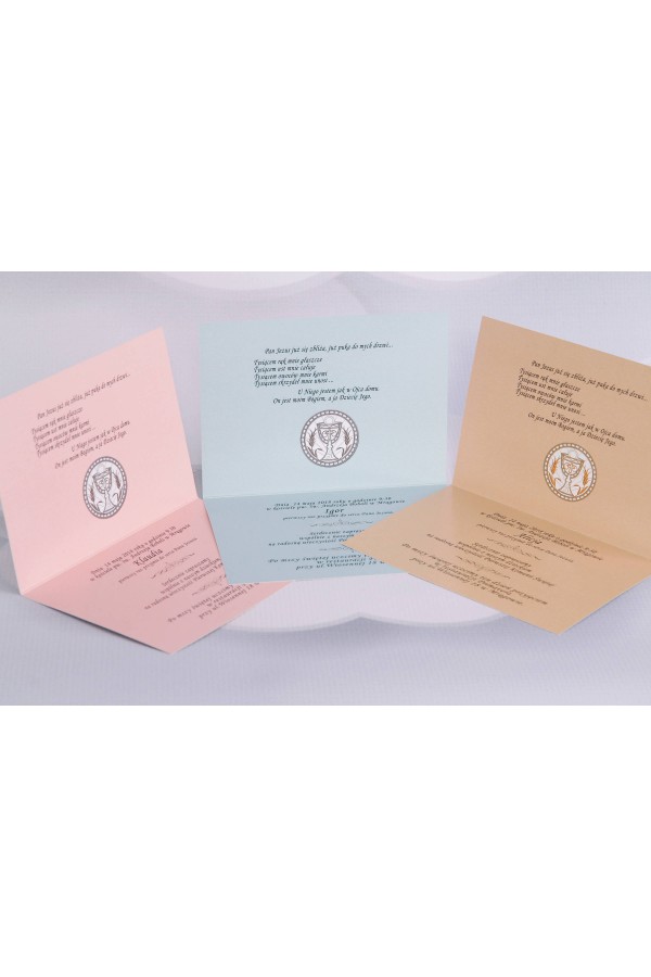 Personalizowane zaproszenia komunijne popularne - Płótno 3 (a,b,c) - obraz 3