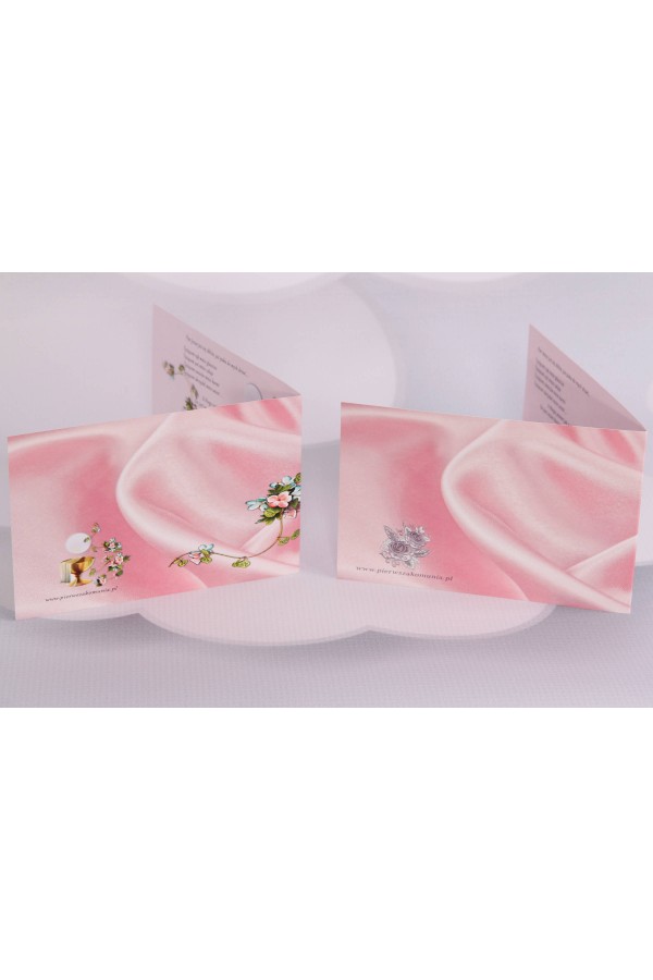 Personalizowane zaproszenia komunijne popularne - Satyna 3 (a,b) - obraz 2