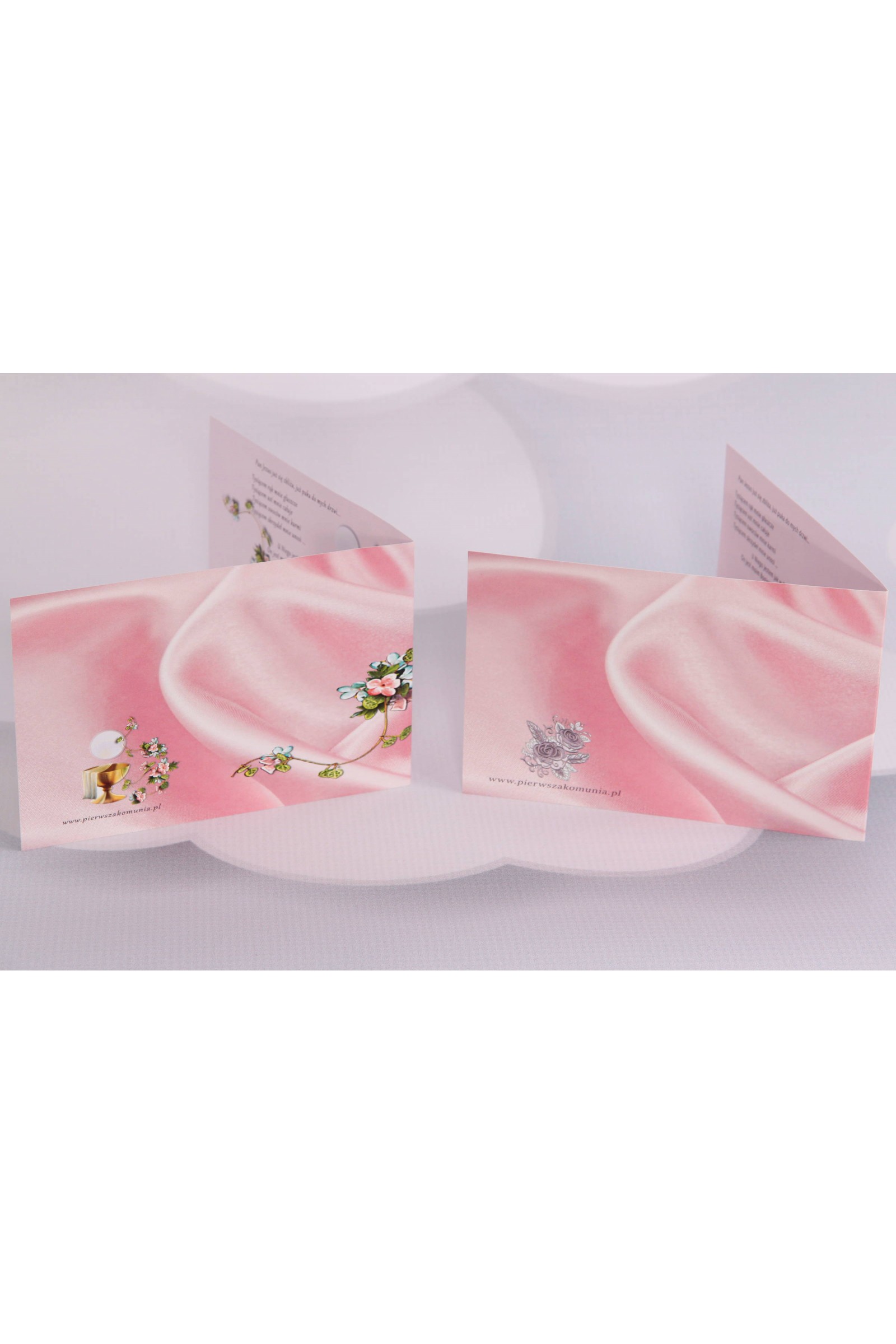 Personalizowane zaproszenia komunijne popularne - Satyna 3 (a,b) - obraz 2