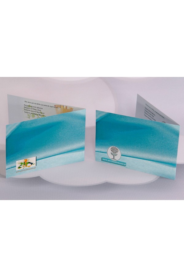 Personalizowane zaproszenia komunijne popularne - Satyna 2 (c,d) - obraz 2