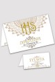 Personalizowane zaproszenia komunijne i winietki - Rozeta - obraz 0