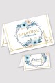 Personalizowane zaproszenia komunijne i winietki - Błękitna akwarelka - obraz 0