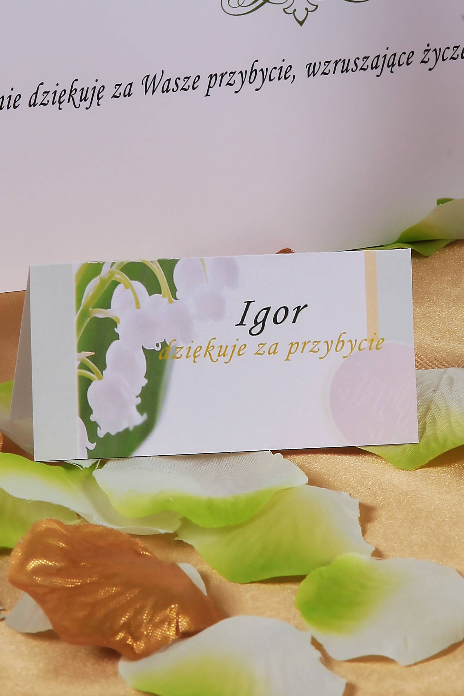 Personalizowane winietki komunijne - Konwalia - obraz 0