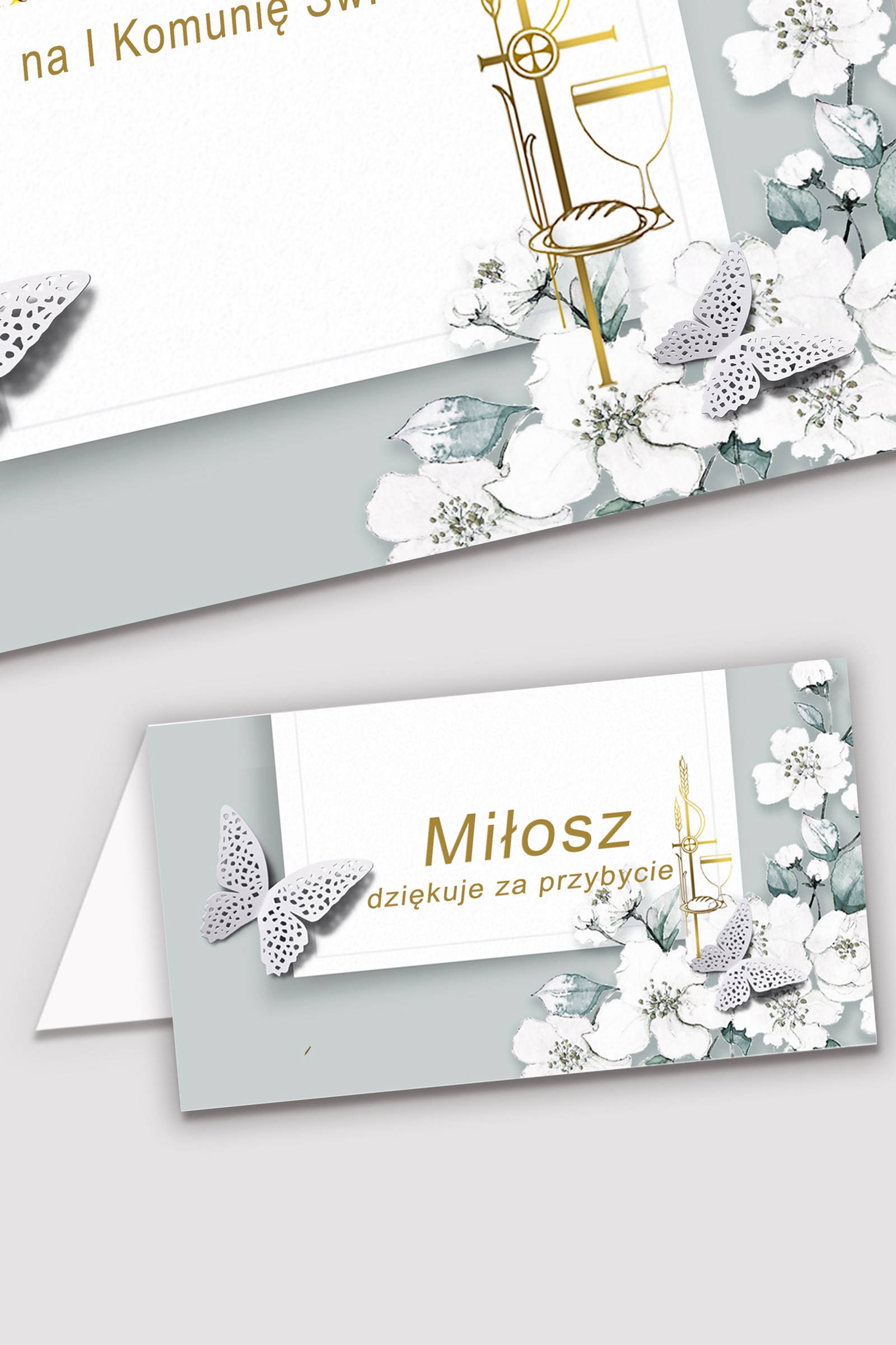 Personalizowane winietki komunijne - Jaśminowy ogród - obraz 0