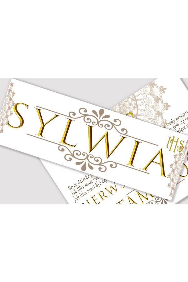 Personalizowany dekoracyjny zestaw komunijny - Rozeta - obraz 2
