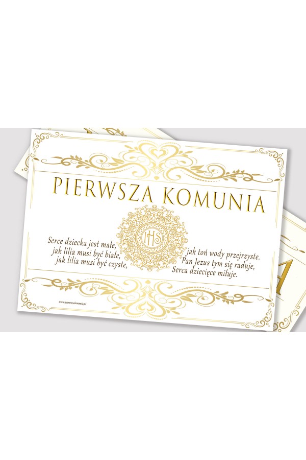 Personalizowany dekoracyjny zestaw komunijny - Elegance - obraz 3