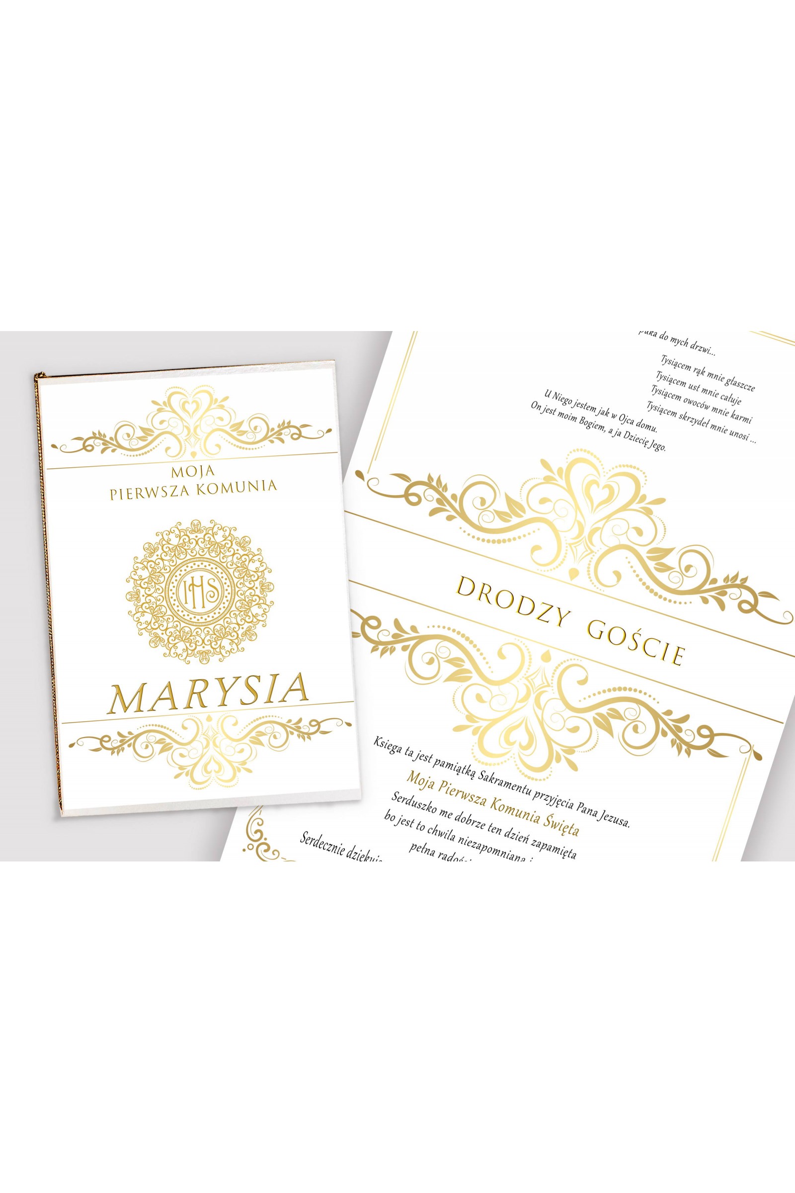 Personalizowany dekoracyjny zestaw komunijny - Elegance - obraz 4
